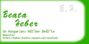 beata heber business card